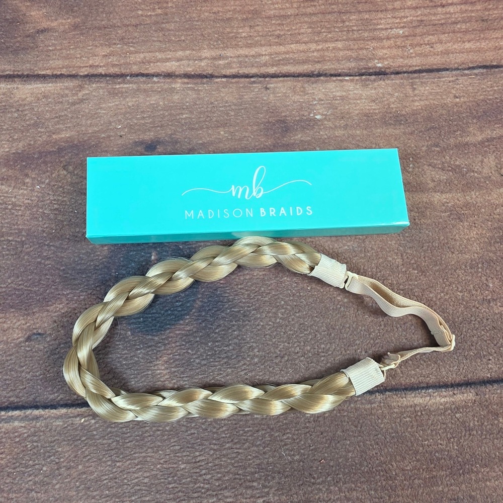Madison Braids Braided Headband Womens OS Honey Blonde Excellent Boho Style